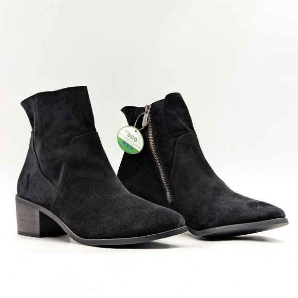 Paul Green Women Nicole Black Suede Western Dressy Boots size 8US Austrian 5.5 - Picture 1 of 10